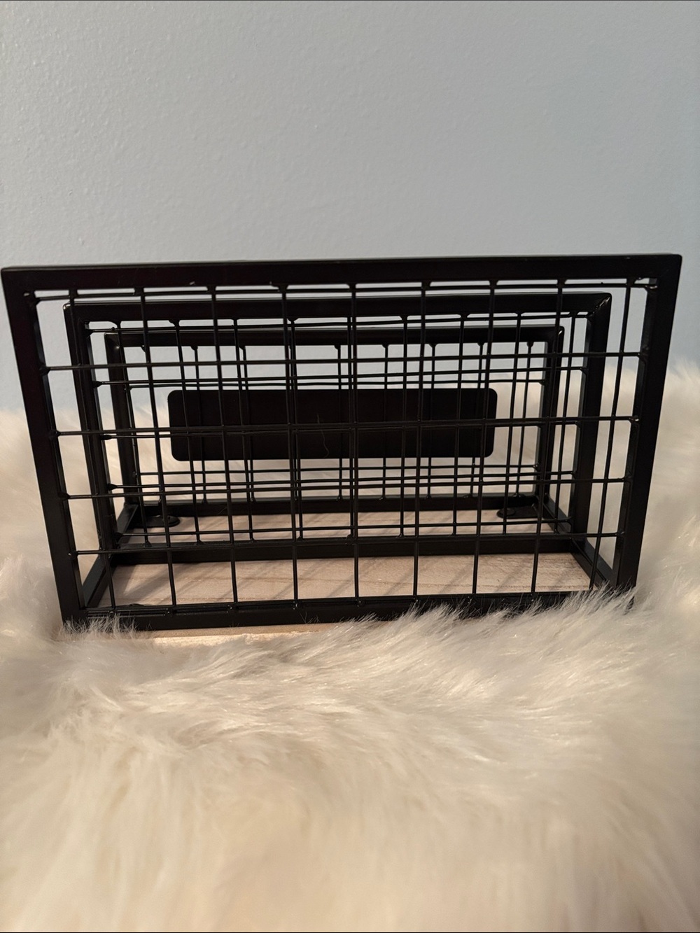 Rae Dunn Black Wire Desk Organizer with "Make Today Great." Plaque - Picture 4 of 7
